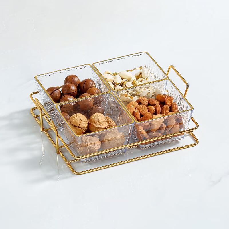 Nordic Acrylic 4-Compartment Serving Tray 21cm, 4 Grids