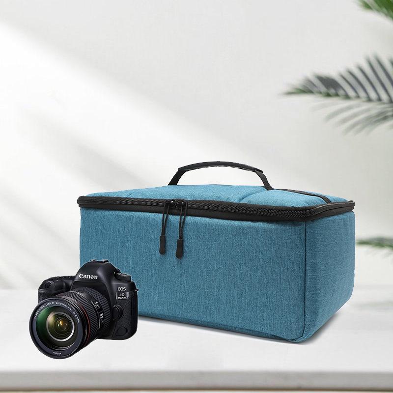 Large Capacity DSLR Camera Insert Bag with Oxford Cloth and Adjustable Compartments