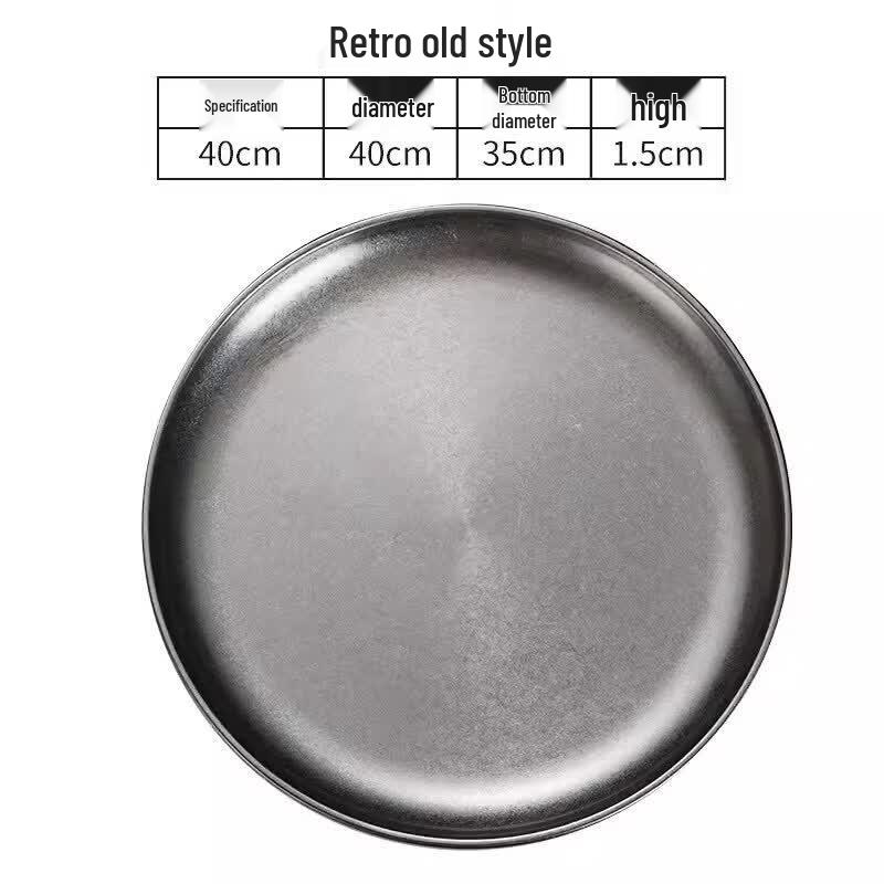 Korean Style Round Melamine Serving Tray