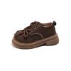 Kinder Freizeitschuhe Retro Klassisch Runde Zehen Jungen Mädchen Lederschuhe Klettverschluss 2025 Frühling Herbst Kinder Ballerinas Britischer Stil