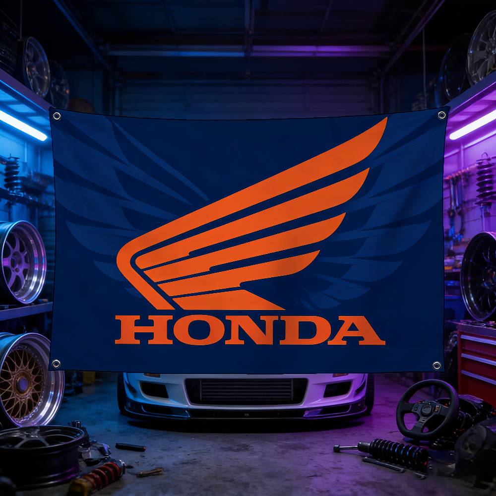Motorcycle For HONDA Decorative Flag Waterproof Fade Resistant Polyester Indoor Outdoor Hanging Flag