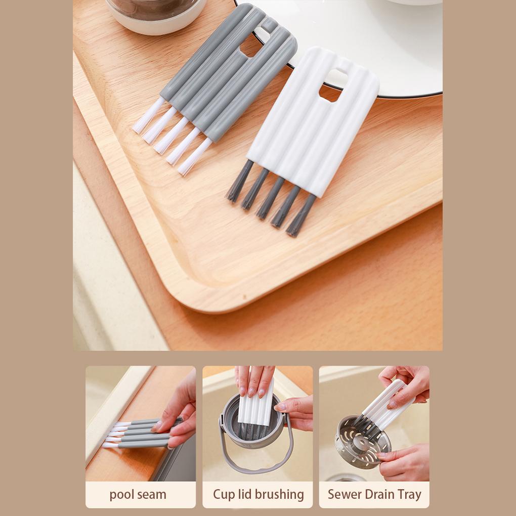 PP Čisticí kartáč na drážky Multifunkční Omyvatelný Ohýbatelný Flexibilní Nylonové štětiny Ruční Kuchyňský Kartáček na zeleninu a ovoce