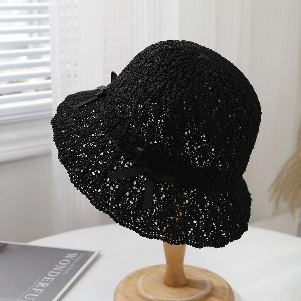Summer Basin Hat Sunshade Beach Hollow Straw Hat Women Travel Hat Sun Hat Sun Hat Sun Hat Bucket Hat