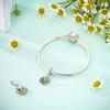Charms Original Copper Bees Holding Flower Pendants Beads Fit Bracelet Women Jewelry Diy Fine Gift Accessory