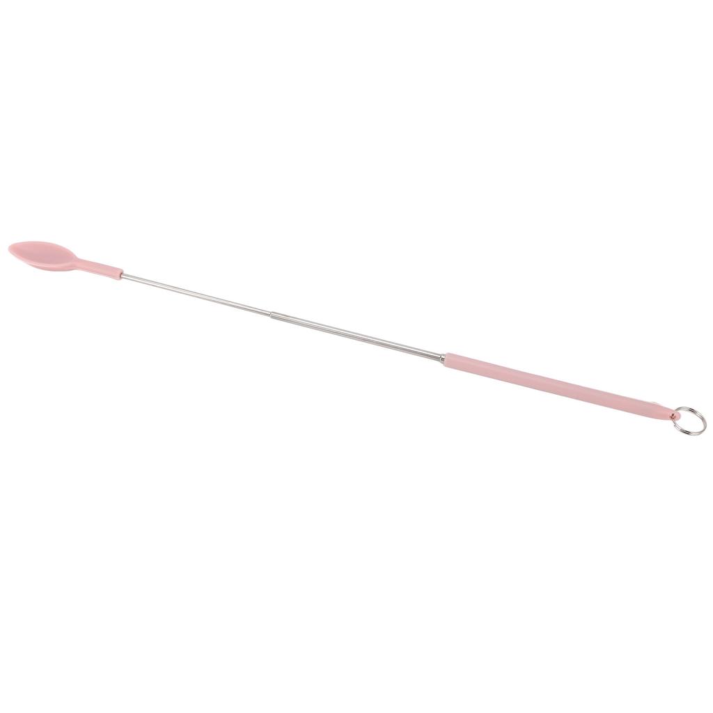 Teleskop-Silikonspatel Rosa Wiederverwendbarer Glas-Schaber Einziehbarer Mini-Make-up-Spatel Löffelset für Kosmetik