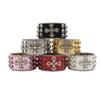 Design PU Armband Buntes Kreuz Besetzt mit Diamanten und Strasssteinen Armband