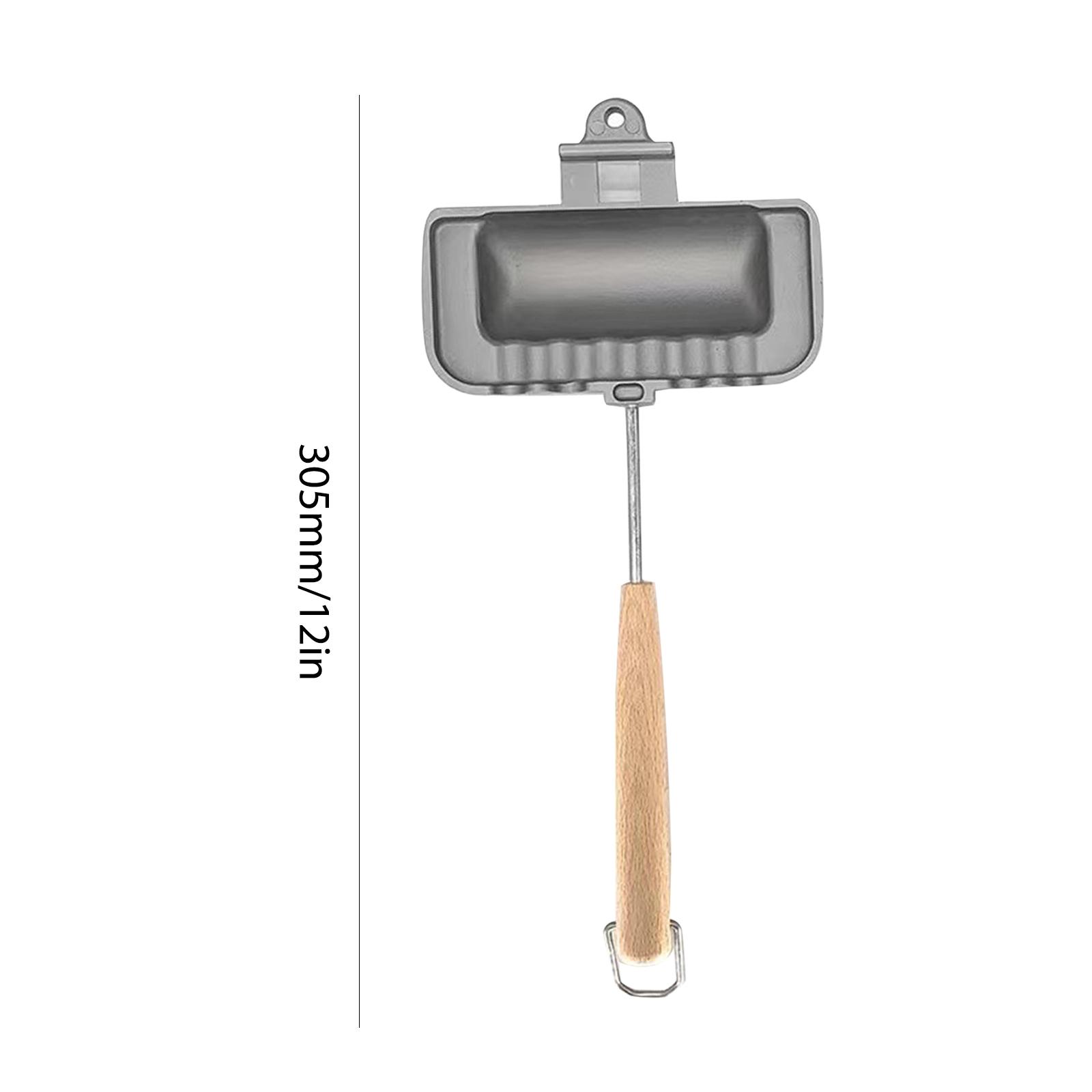 

Тостер для хот-догов Двусторонняя форма для выпечки сэндвичей Мини-сэндвичница Переворачивающаяся антипригарная сковорода Сырница Портативная для дома и кемпинга Сковорода для жарки