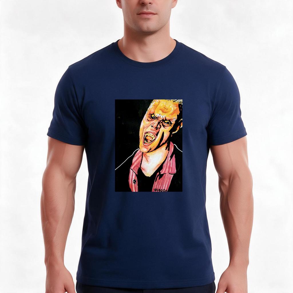 BtVS Death Wish Spike portrait (original) TShirt Summer Casual Cotton Tee Oversized Streetwear Tops Vintage Graphic Print