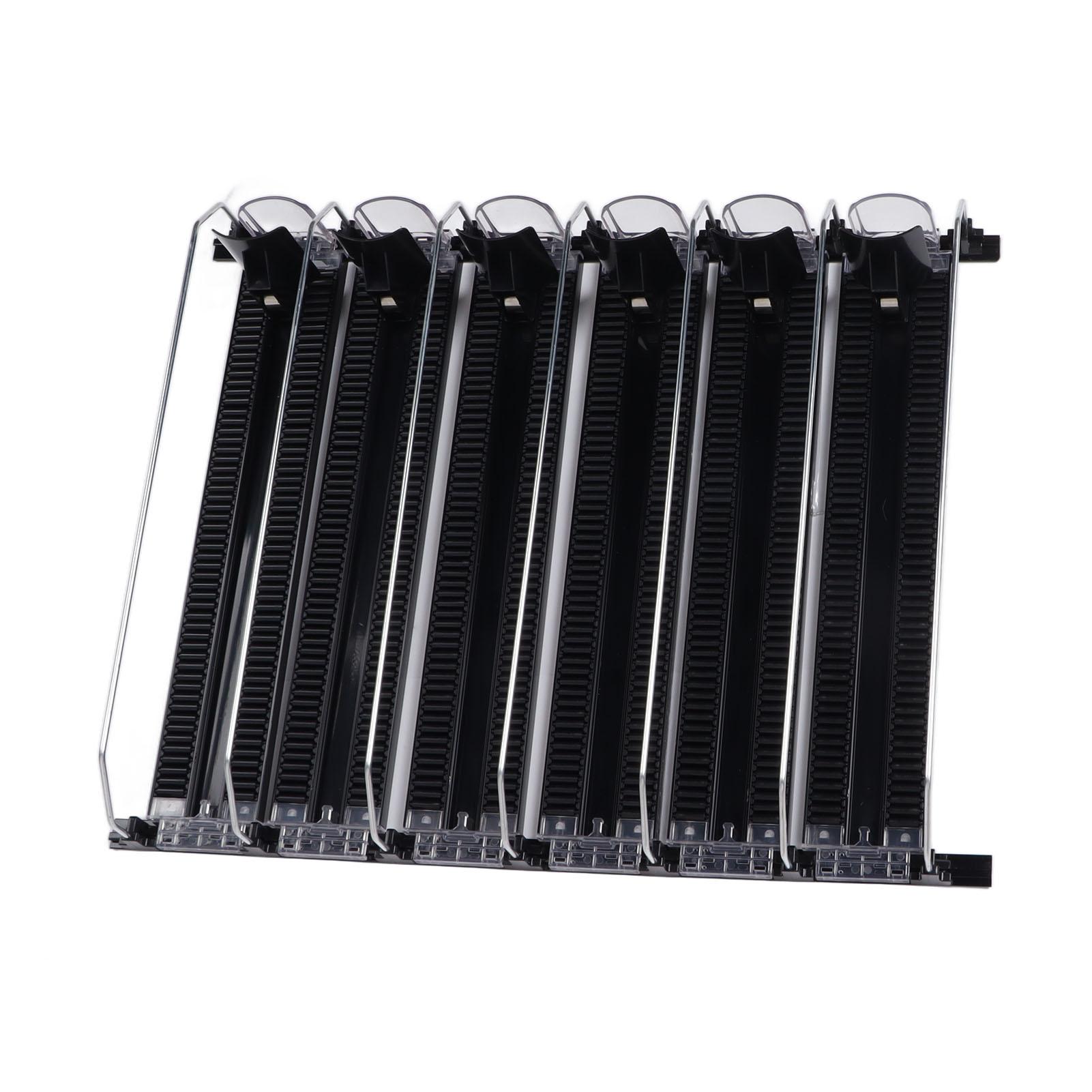 Self Pushing Drink Holder 6 Rows   Width Spring Loaded sy Slide Large Capacity 15in Fridge Drink Dispenser