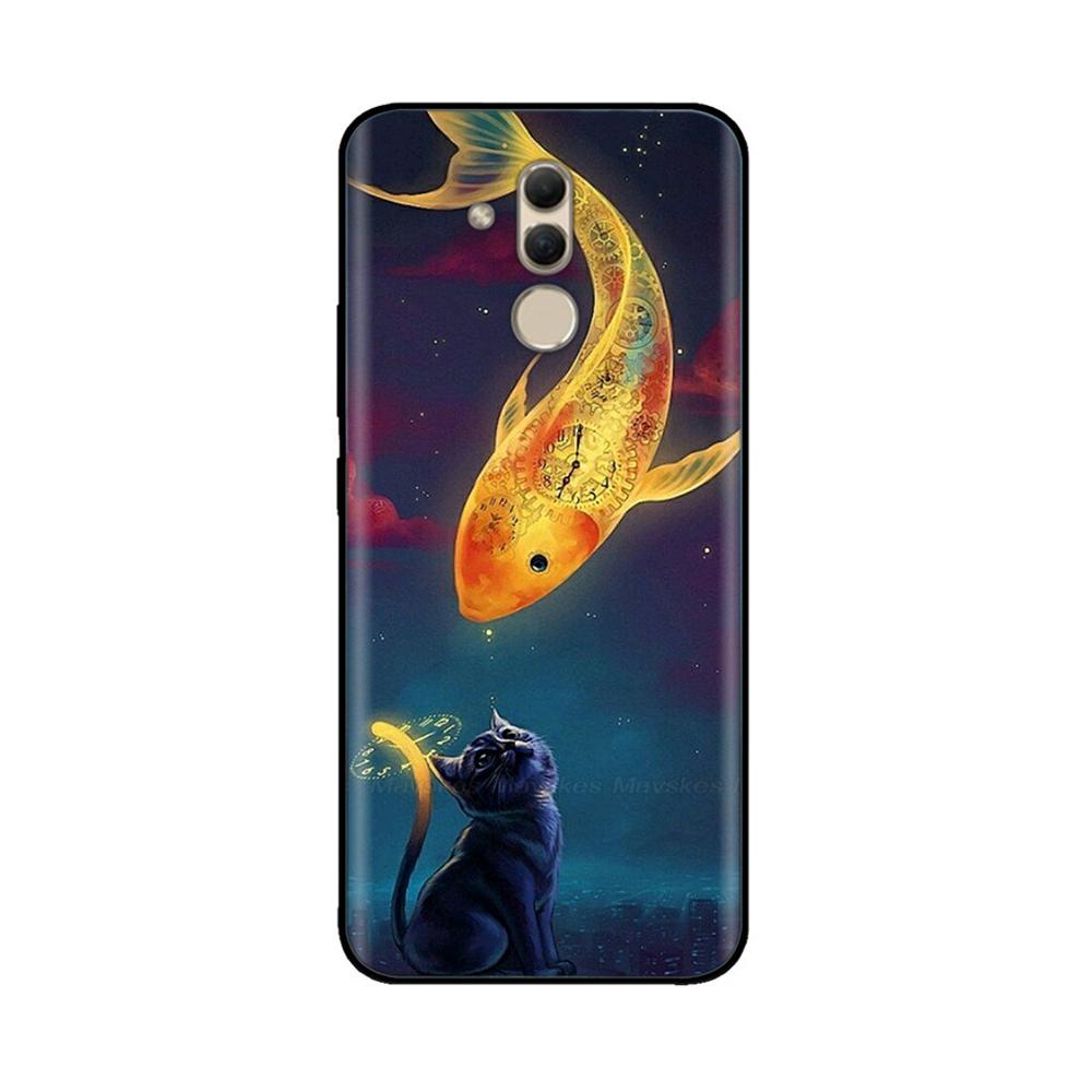 For Huawei Mate 20 Lite Case Cartoon Soft Silicone Phone Cover For Huawei Mate 20 Mate20 Pro Cases Bags Shockproof Painted Cover