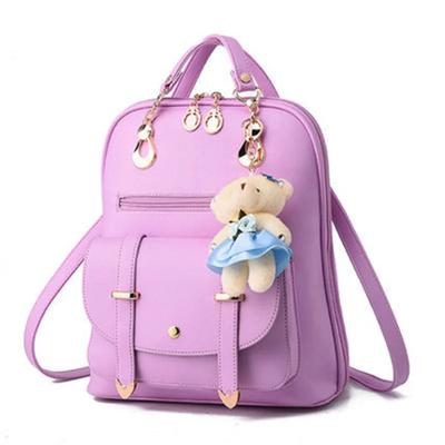 New Fashion Feminine Backpack Student Casual Fashion Bear School Bag
