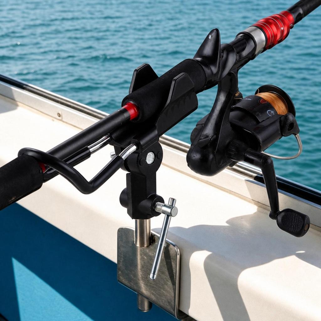 Fishing Accessory Compact Boat Rod Holder with Clamp Base Heavy Duty |
