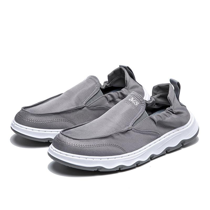 Cloth shoes lazy men's 2024 autumn breathable men's shoes soft-soled shoes one-pedal canvas shoes casual old Beijing shoes