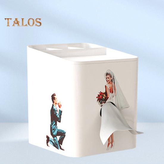 Suport decorativ pentru cutie de șervețele cu capac detașabil Capacitate mare, model unic, cutie de hârtie absorbantă, ornament de birou