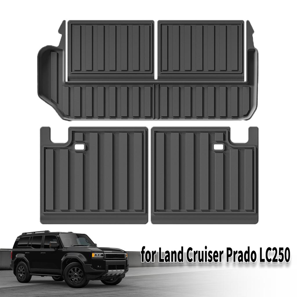 High-quality TPE Car Floor and Trunk Mats for Land Cruiser LC250 Prado 250 2024 2025, Waterproof and Easy To Clean