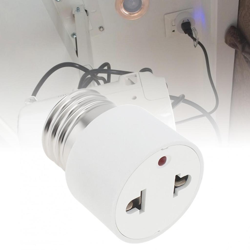 2 Prong Plug To E26 E27 Socket Adapter Medium Base Light Socket Outlet Adapter