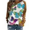 Women's hoodie 3D digital printed round neck hoodie with shoulder inserts for autumn winter women's wear