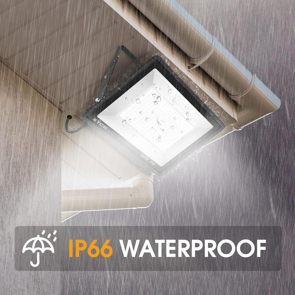 Outdoor LED Flood Lights 10W 20W 30W 50W 100W Bright Security Light IP66 Waterproof White Floodlight for Garage Garden Stadium
