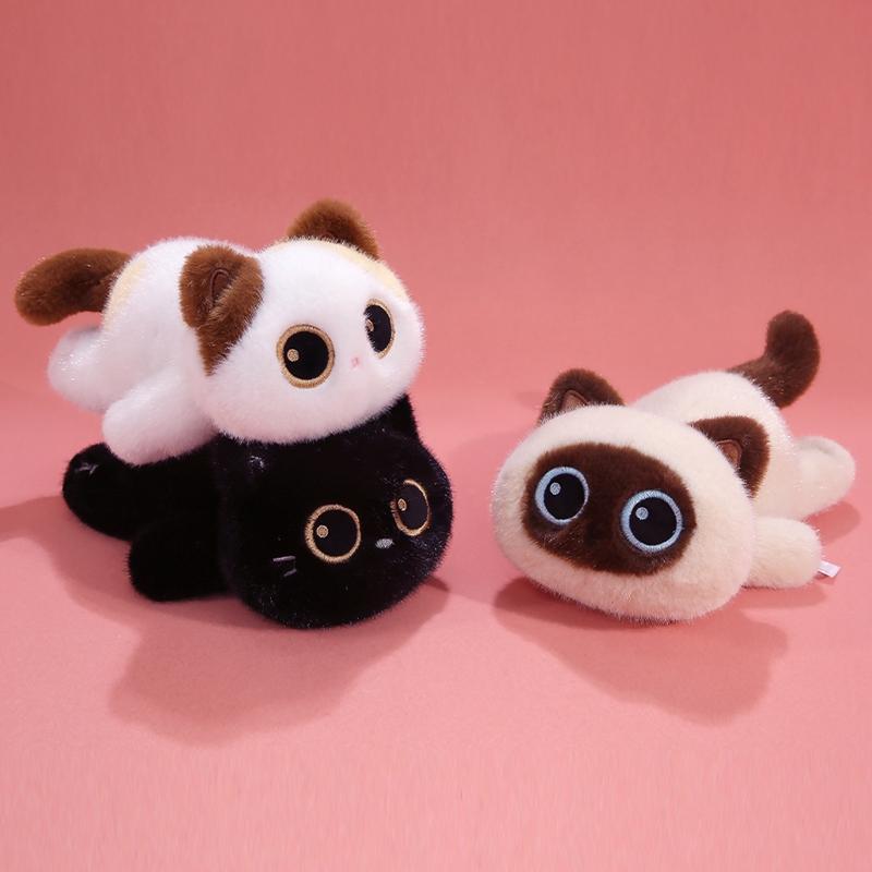 22cm Big Eyes Cat Plush Toy Pet Kitten Plush Doll High Quality Exquisite Cat Soft Comfortable Pillow Birthday Gift
