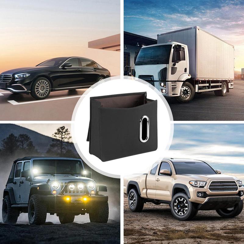 Car Back Seat Organizer Car Seat Back Storage Bag PU Leather Multi-Storage Pockets Travel Accessories For Business Car SUV