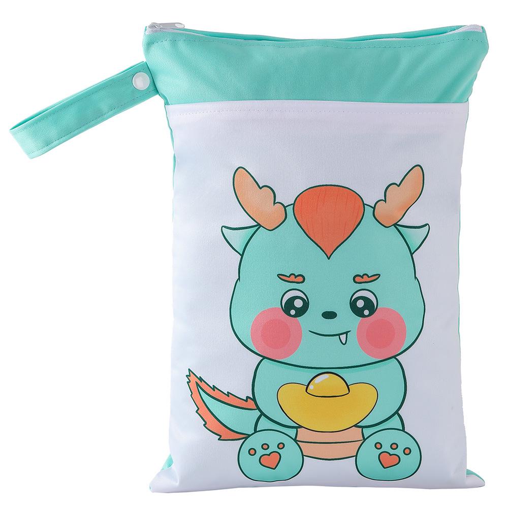 Cartoon Cute Waterproof Wet/Dry Separation Storage Bag (25x35cm) for Travel and Clothing