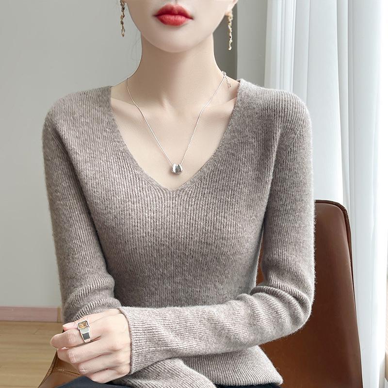 Dámský pletený kardigan s kulatým výstřihem Andy Cashmere Sweater Coat - Podzim 2025, Korejský styl