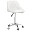 Office Chair Swivel White Faux Leather