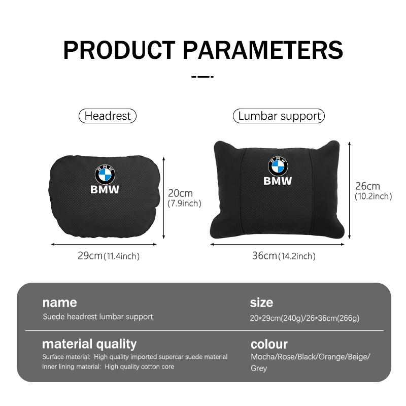 Car Headrest Neck Support Seat Soft Universal Adjustable Car Pillow Neck Rest Cushion For BMW G30 G20 M3 M5 E91 E92 E93 E36 E70