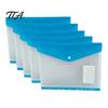 Snap Button Envelope 11 Hole Expanding File Pockets, Reusable PP Document Sleeves, Transparent Tear-resistant Bag Waterproof Organizer for Home Office