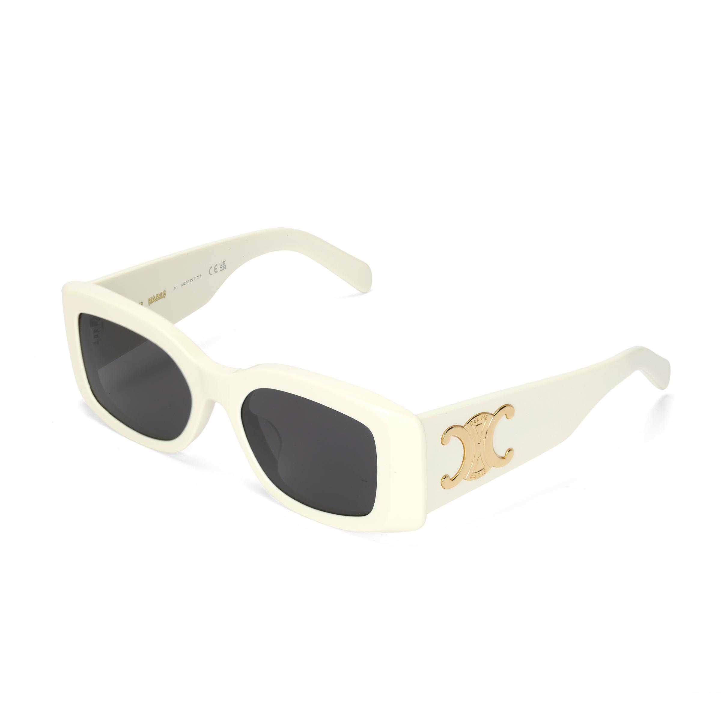 

Celine Logo Irregular Frame Sunglasses Unisex sunglasses Beige CL40282U25A Brown Eyeglass Pouch,F