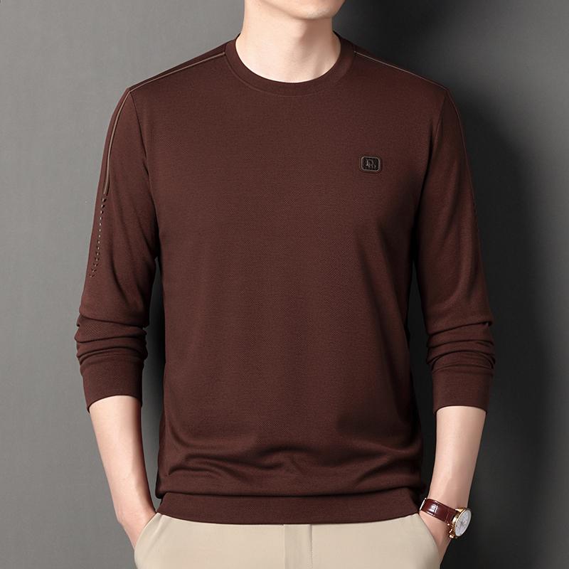 Woodpecker Men's Autumn Long Sleeve Round Neck Casual Base Shirt