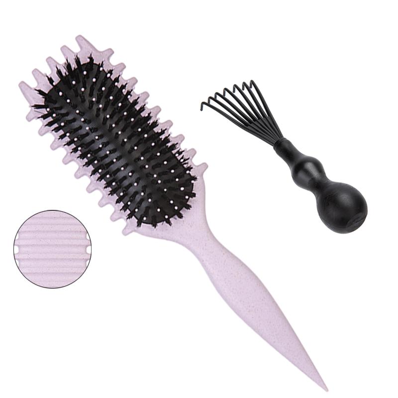 1/2pcs Detangling Candy Brush Curly Hair Scalp Massage Hair Comb with Cleaning Claw Natural Bristles Define Hair Styling Tools