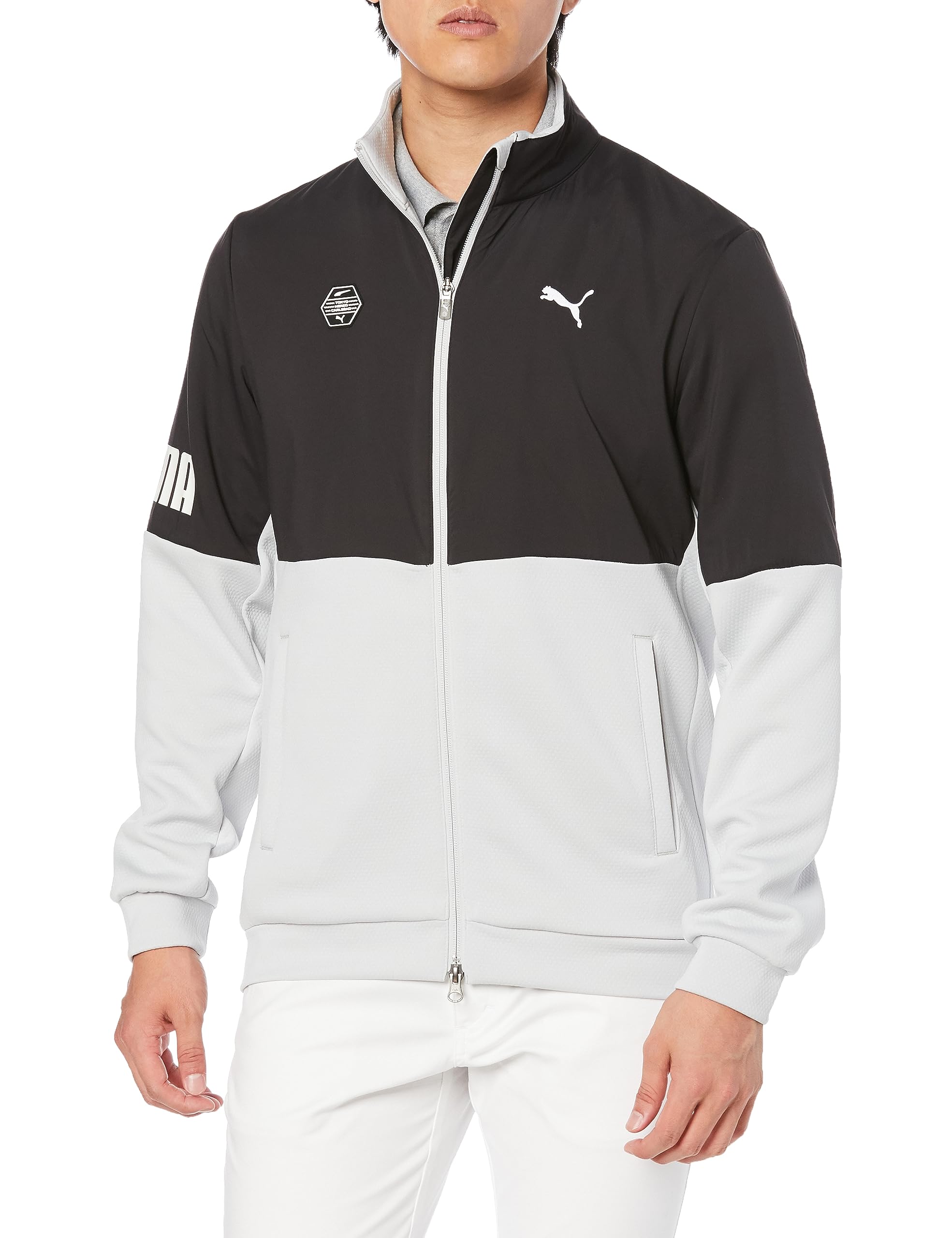 

Блузон Гольф Свитшот Комбинация Стойка Воротник Куртка на Молнии Пепельно-серый M [PUMA] Мужской