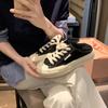 Grape mother studiolee~ 2025 new autumn small round head can be stepped on heel lace-up low-top casual style canvas shoes women
