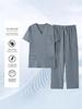 Unisex Quick-Dry Short-Sleeve Scrub Suit for Medical and Veterinary Professionals