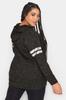 Women's Style Big Size Sweatshirt Plus Size V-Neck Printed Hooded Sweatshirt 302595