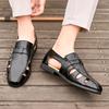 Fashion Hot Selling Men's Sandals Europe America Breathable Summer Leather Shoes High-end Brown Men's Business Work Shoes Soft Soles