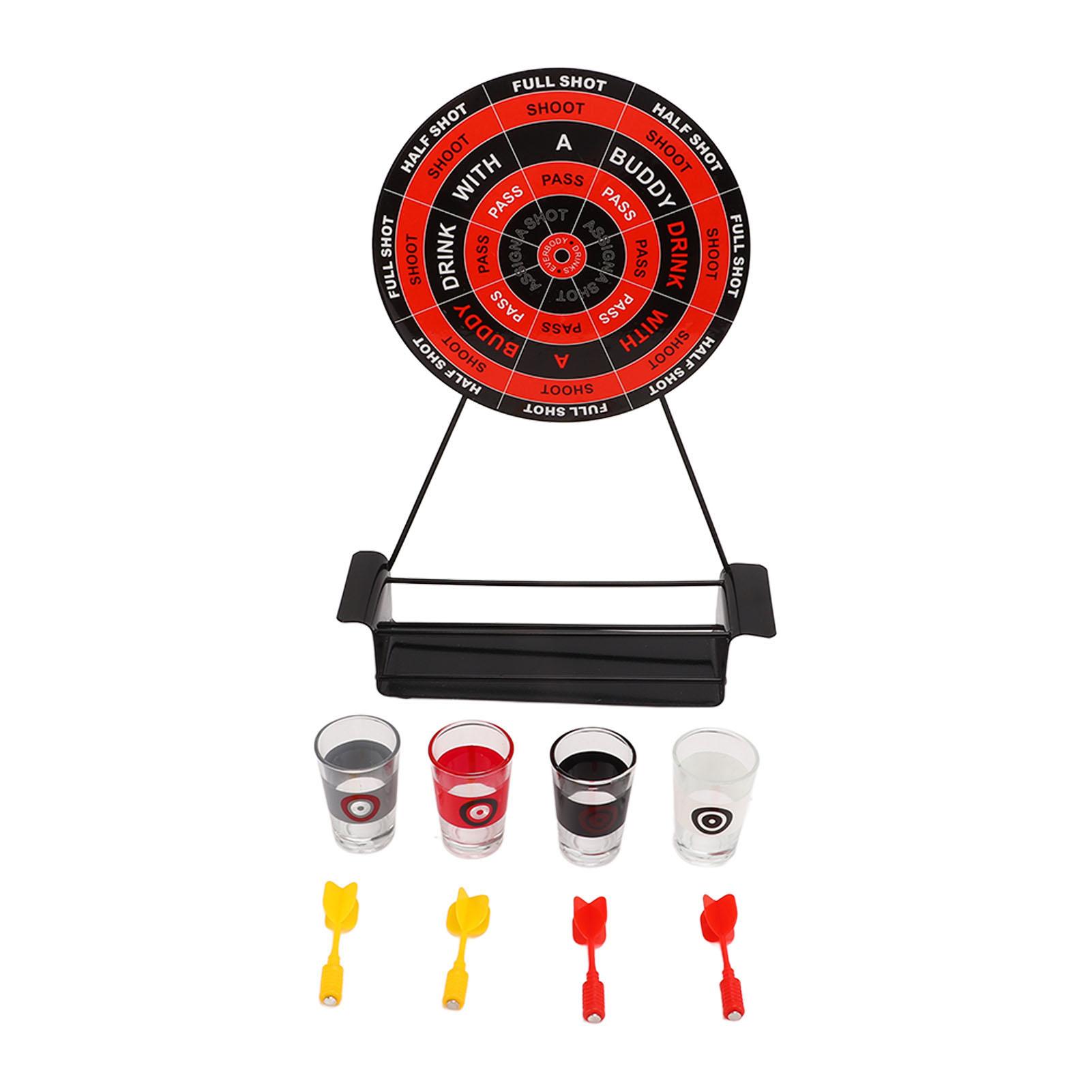 

Mini Drinking Dart Shot Set Magnetic Drinking Game Dart Wineware with Glass Cups Large Dart