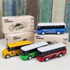 High Imitation Pull Back Car Vehicle Model School Bus Model Zinc Zinc Alloy Bus Model  Collection Toys