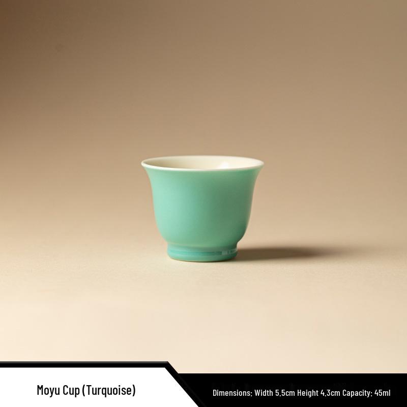Women's Boutique Colored Glaze Ink Teacup Set: Ceramic Kung Fu Tea Tasting Cup for Guests