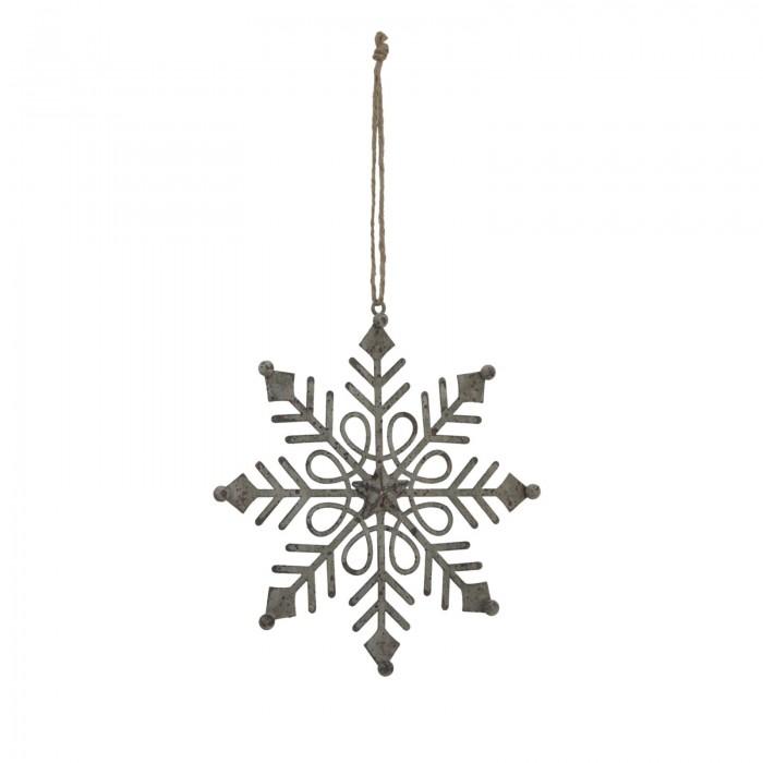 Hill Interiors Metal Snowflake Christmas Hanging Decoration