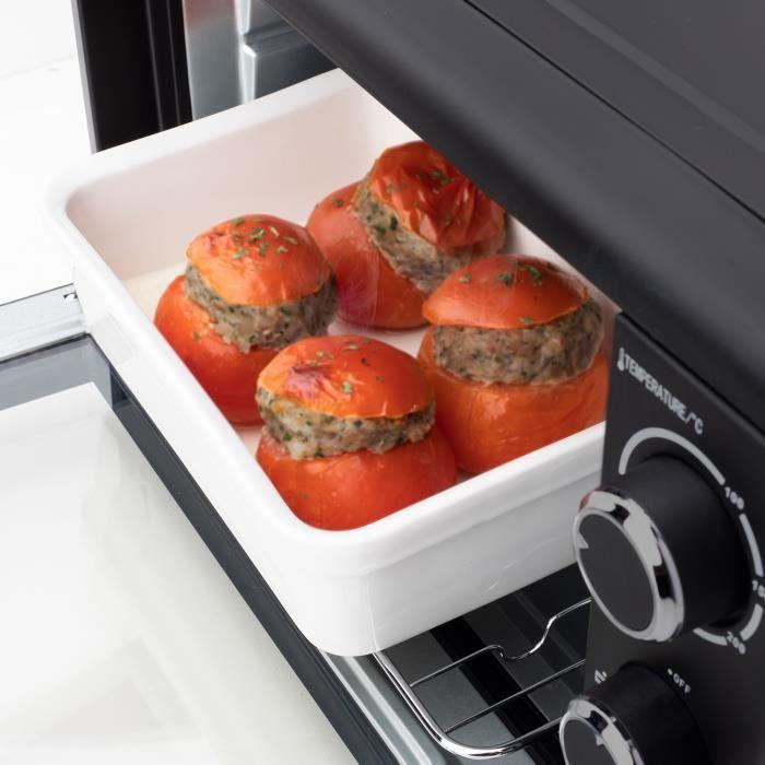 Mini Four Électrique 25L 1600W HKOENIG FO25 - Noir - 4 Modes De Cuisson - Thermostat Réglable Jusqu'à 230°C