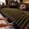 Medieval Retro Sofa Cushion Winter Plush Non-Slip Thickened Seat Cushion  New Leather Sofa Cover Cover Cloth