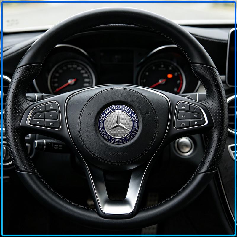 For Mercedes Benz AMG A B C E G R S CLA CLK Class GLA GLC GLE GLK C200 C200L C230 C240 Car Steering Wheel Sticker Badge Decoration Auto Accessories