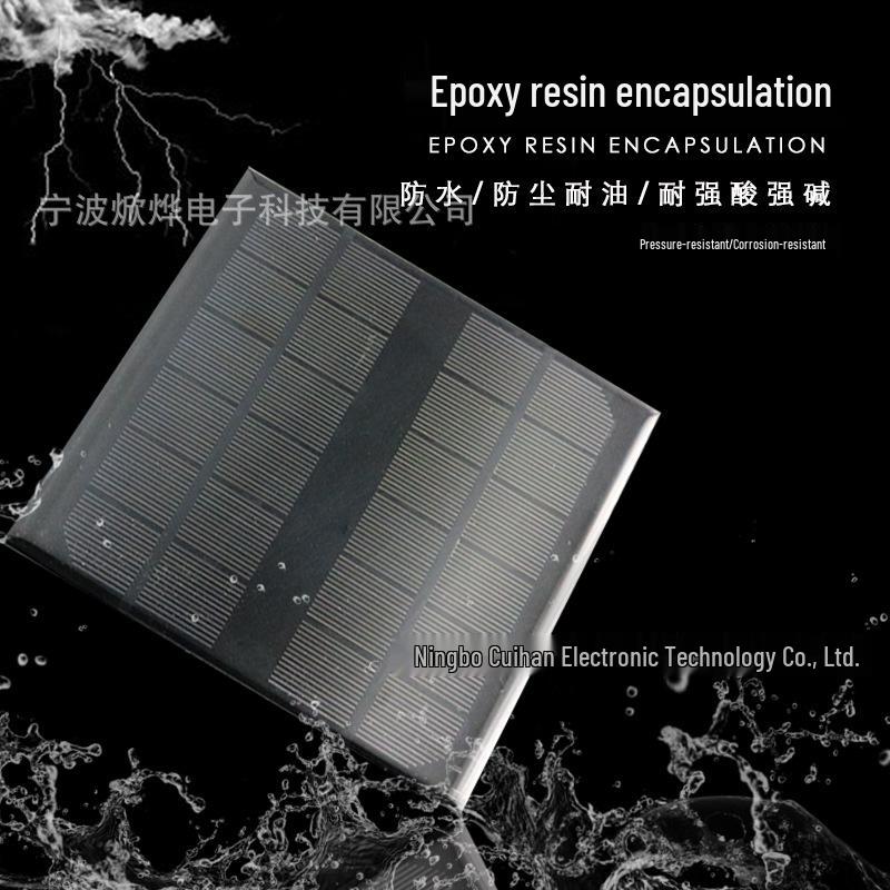 Monocrystalline Solar Panel Epoxy Board 145x145mm, 6V 3W, for 3.7V Battery Charging