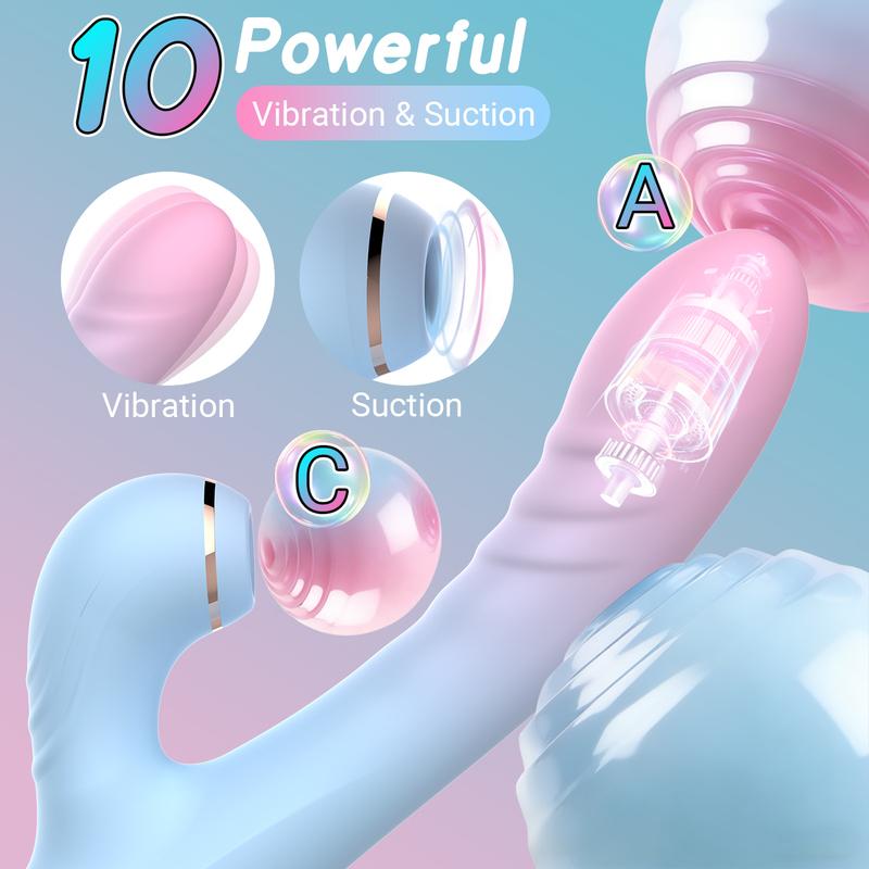 2 IN 1 Dildo Vibrator Sucking Vacuum Stimulator For Female G-Spot Clitoris Stimulator Vagina Massager Dildo Sex Toys for Women