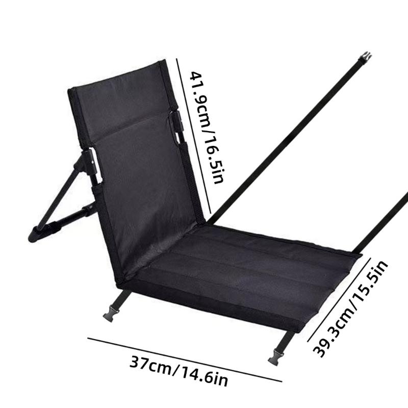 Paddleboard Chair Seat with Padded Back Support, Rod Connection, and Clip Fasteners for Sit-Down Paddling, Outdoor Fishing, and Lake or Beach Outings