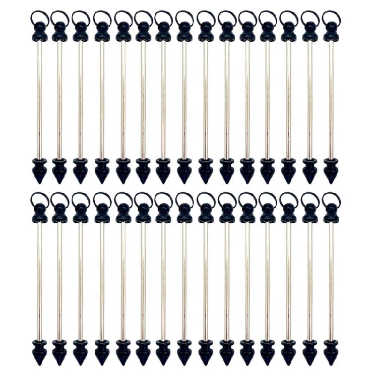 30Pcs Stylish Rod Pendants Metal Jewelry Supplies Jewelry Craft Metal Stick Pendants for Custom Necklaces and Earrings
