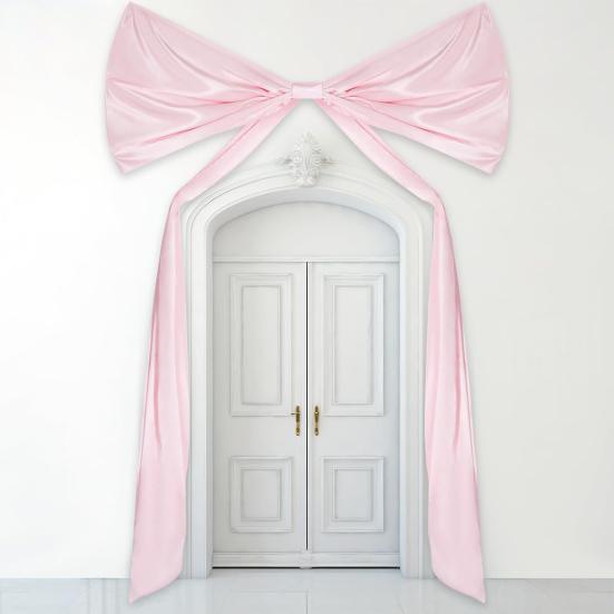 Extra Large Wedding Bow Decor for Arch Wall Door Windows Big Pink Satin Ribbon Bow Decoration for Wedding Bridal Shower Birthday Bachelorette