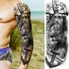 1 Sheet Full Arm Robber Gangster Temporary Tattoos For Men Women Waterproof  Tatoo Sleeve Realistic Bad Guy Fake Tattoos Sticker